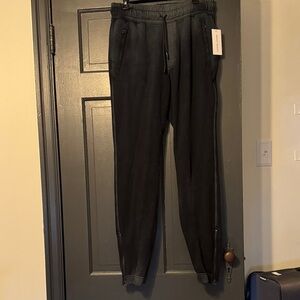 Cotton Citizen Black Zip-Hem Joggers NWT Large